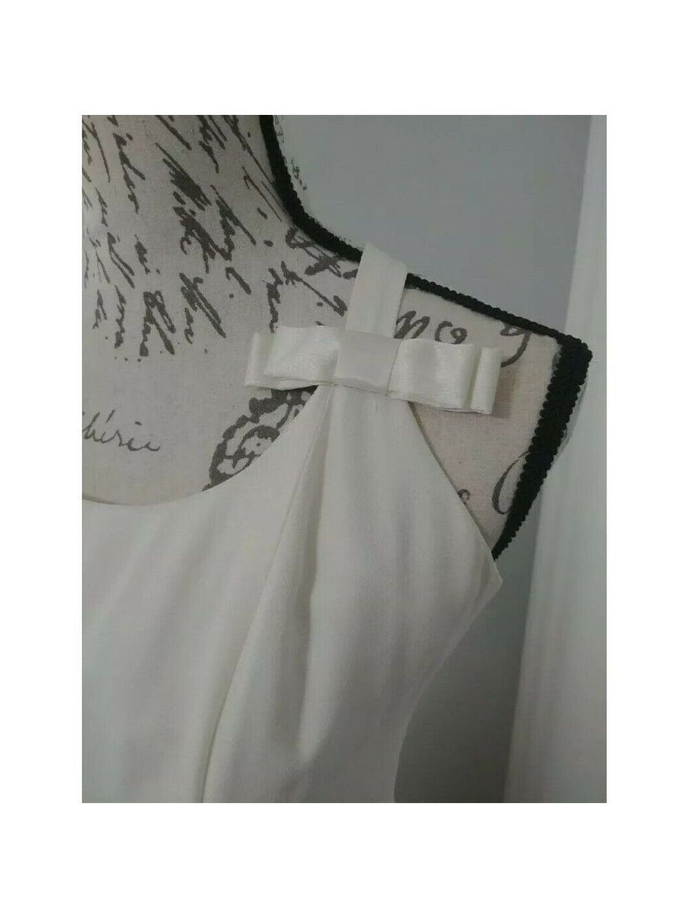 1996 Nice Vintage 90's Y2K Formal Prom Party Dress Size 3/4 Cream Classic - Picture 3 of 11